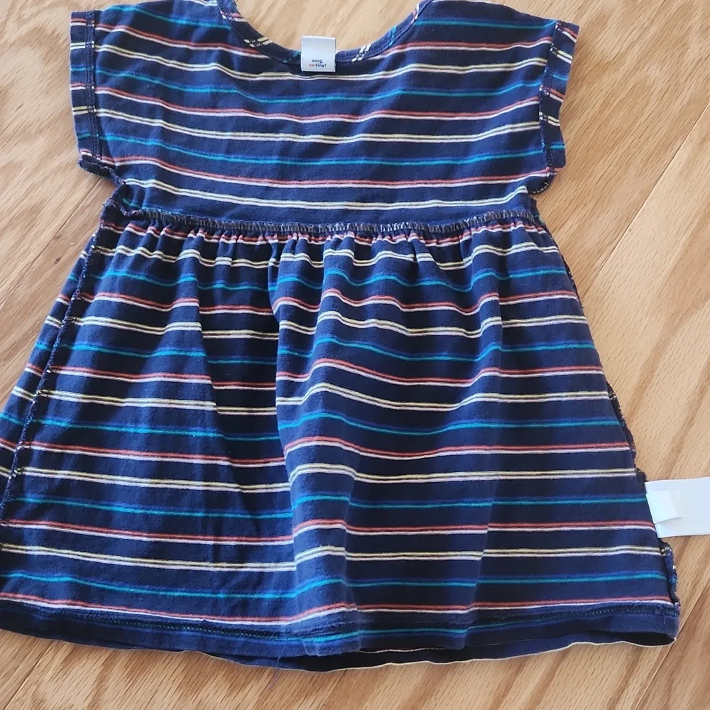 Old Navy Striped Multicolor Baby Dress 12-18 Months